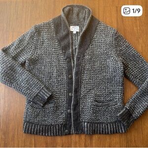 Rag & Bone Cardigan Sweater Gray Mens Medium Wool Blend Grandpa Grunge Academia